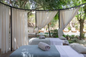Massage area at luxury villa in Majorca
