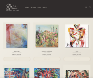 Deia artist Gallery website